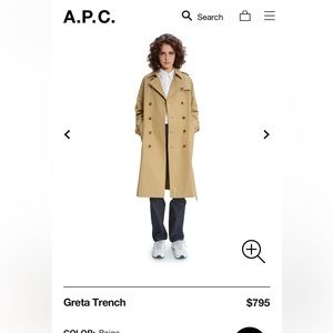 A.P.C. Greta Trench